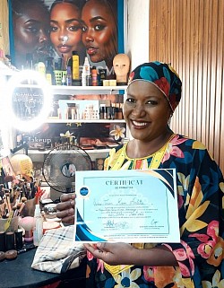 Diplome de fin de formation en maquillage etsoins du visage