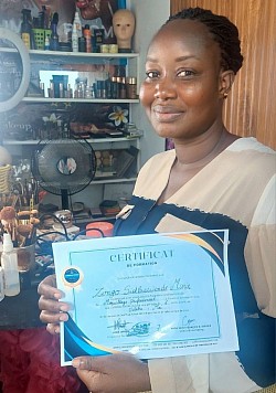 Diplome de fin de formation maquillage beauté